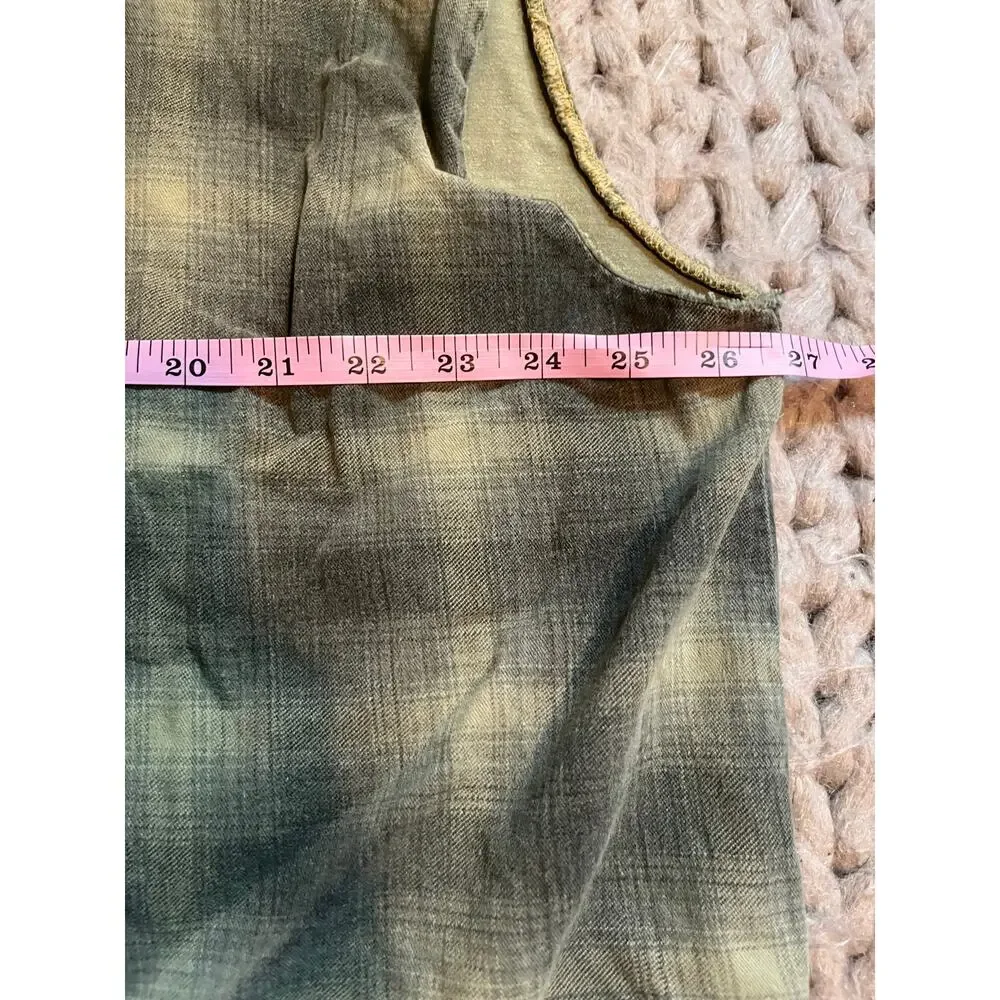 plaid vest vintage Y2K green size xl